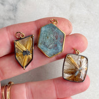 Golden Rutilated Quartz Charm